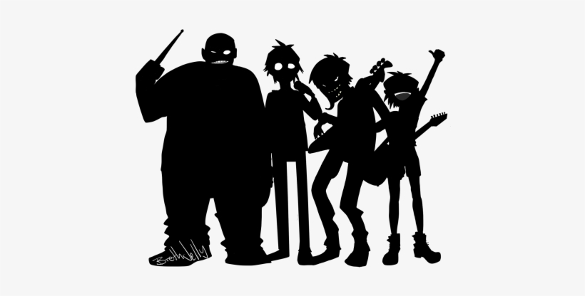 Train Silhouette Cliparts - Gorillaz Black And White, transparent png download