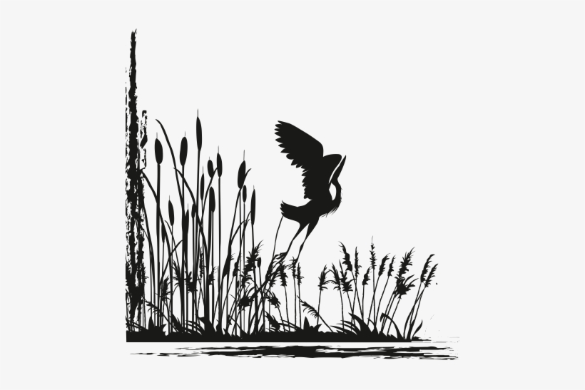 Moultrie Creek Heron - Cattail Silhouette, transparent png download