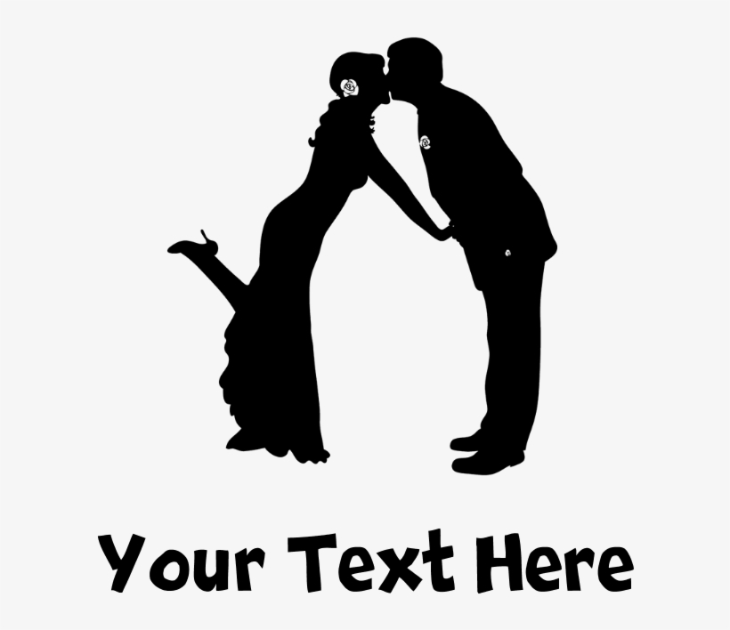 Wedding Couple Silhouette Shower Curtain - Rock Star Silhouette Sticker, transparent png download