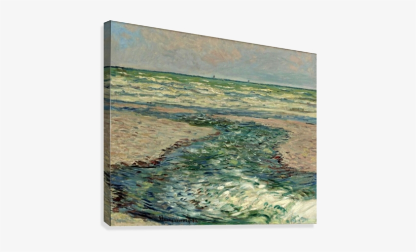 The Seacoast Of Pourville, Low Tide Canvas Print - Seacoast Of Pourville, Low Tide, transparent png download