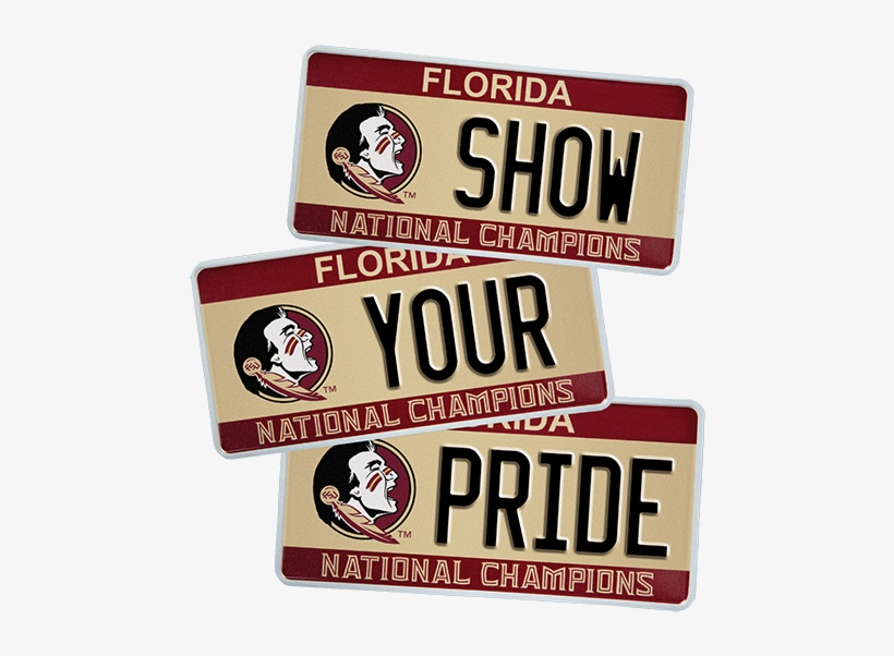 Show Your Pride With The Fsu Tag - Florida State University License Plate, transparent png download