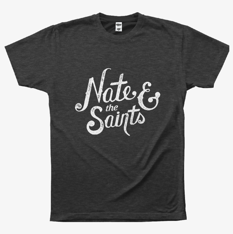 Nate & The Saints Heather Charcoal Logo Tee - Snoopy Flying Ace Shirt, transparent png download
