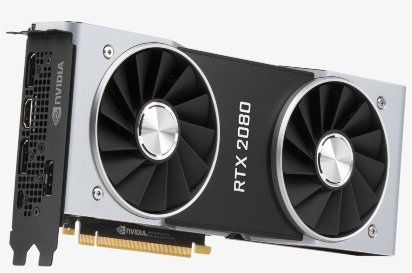 Deposition On The Rtx 2080 Name Label, And Led-lit - Nvidia Geforce Rtx 2080 Founders Edition, transparent png download