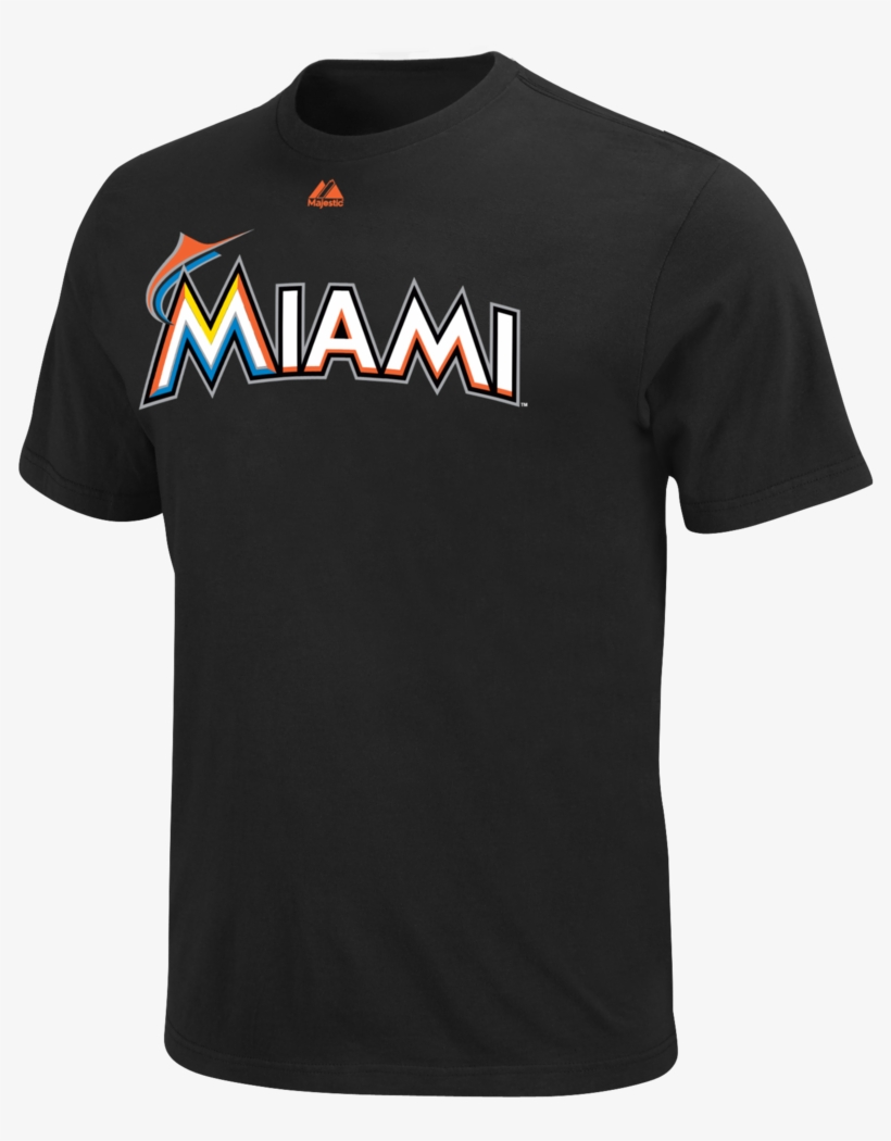 Miami Marlins Majestic Wordmark Mlb T Shirt - Raw Is Jericho Shirt, transparent png download