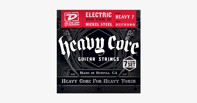 Dunlop Heavy 7 Core 10-60 - Dunlop Heavy Core 10 48, transparent png download