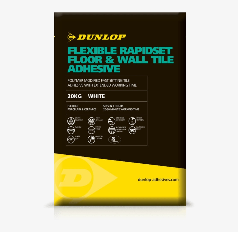 Flexible Rapidset Floor & Wall Adhesive - Dunlop Flexible Tile Adhesive 20kg, transparent png download