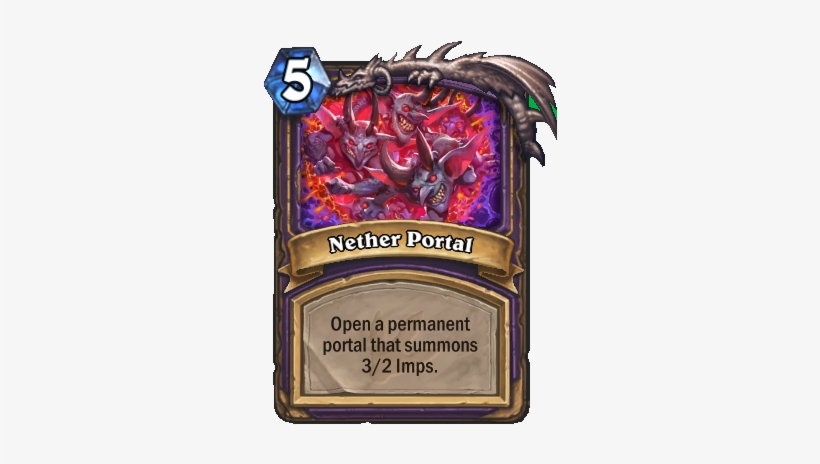 Nether Portal Hearthstone Card, transparent png download