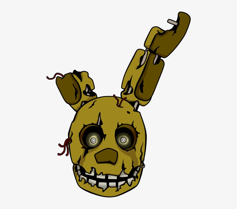Golden Bonnie Head By Kaizerin - Five Nights At Freddy's Springtrap Head, transparent png download
