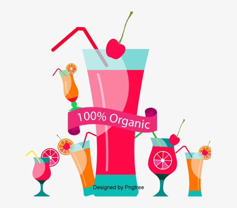 Beautiful Cool Cartoon Summer Drinks Holiday Background, - Holiday, transparent png download