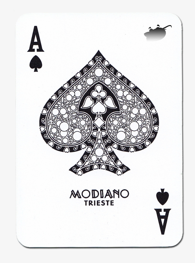 The Ace Of Spades, Modiano 4 Color Poker Set スペードのエース, - Playing Cards Aces, transparent png download