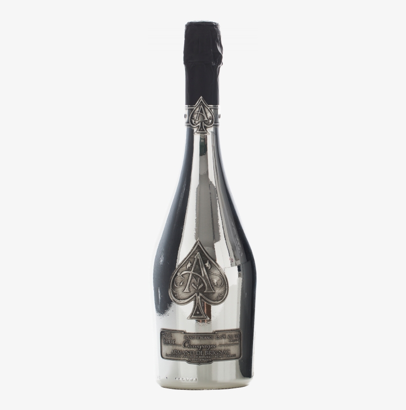 Armand De Brignac Blanc De Blanc Silver 75cl Bottle Ace Of Spades Png