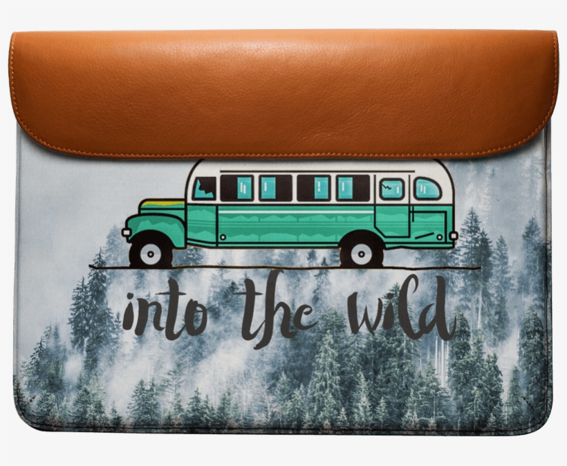 Dailyobjects Into The Wild Bus Real Leather Envelope - Macbook Pro 13-inch, transparent png download