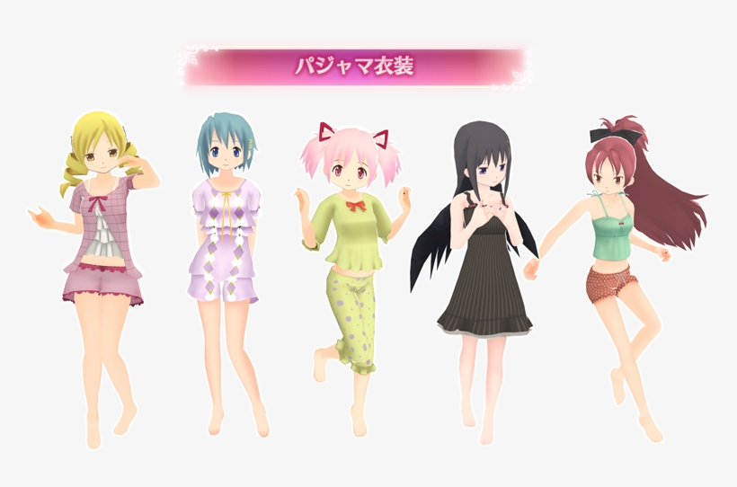 Costume02 Costume01 Costume05 Costume04 Costume03 - Madoka Magica Battle Pentagram Costumes, transparent png download