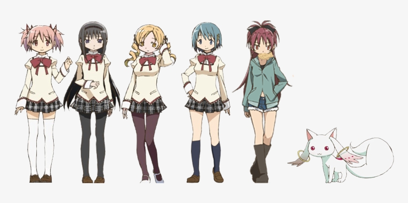 Left To Right - Puella Magi Madoka Magica School Uniform Cosplay Costume, transparent png download