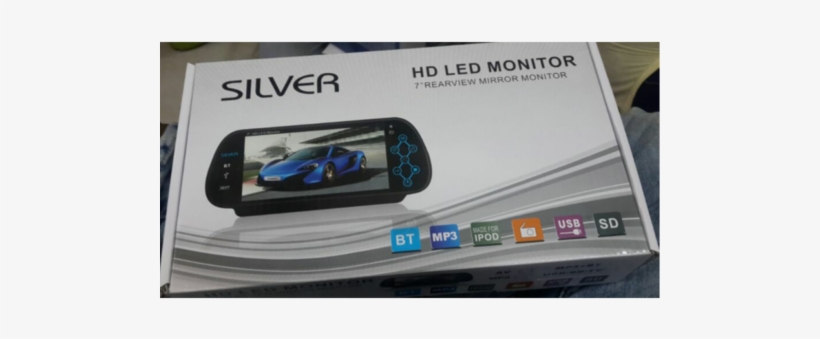 Car Rear View Mirror With Bluetooth Full Hd - Computer Monitor, transparent png download