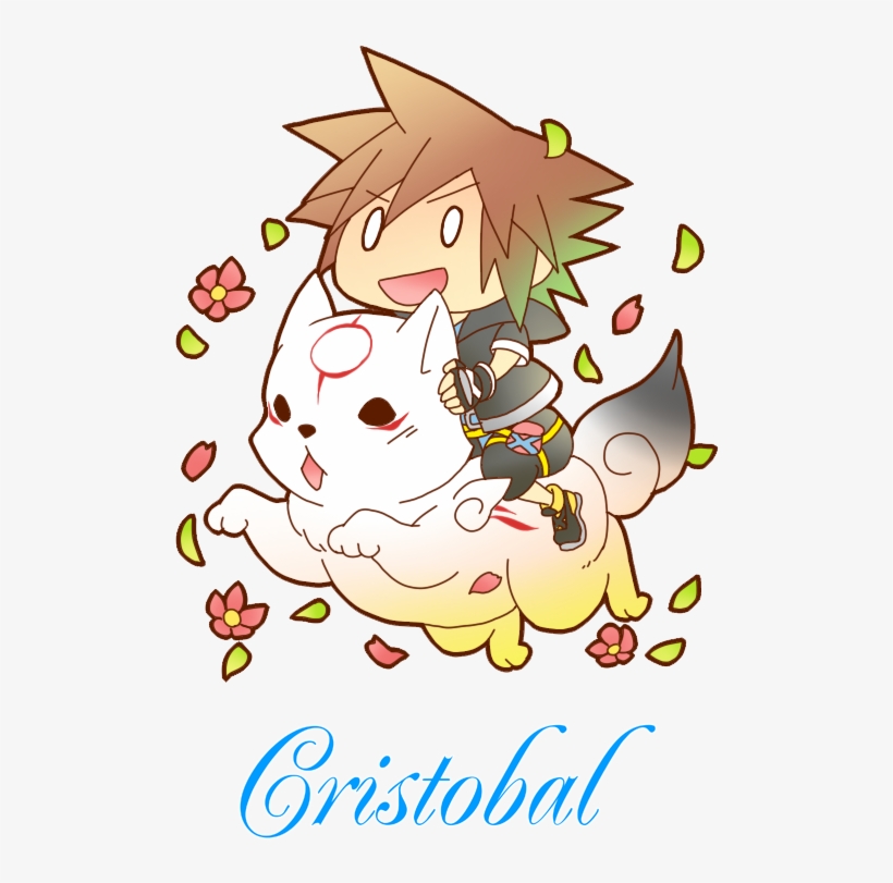 Kingdom Hearts Sora Okami - Kingdom Hearts Fanart Sora, transparent png download