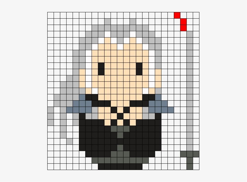 Sephiroth Ff7 Perler Bead Pattern / Bead Sprite - Sephiroth, transparent png download
