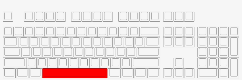 Spacebar Cherry Mx Keycap - R4 Keycap, transparent png download