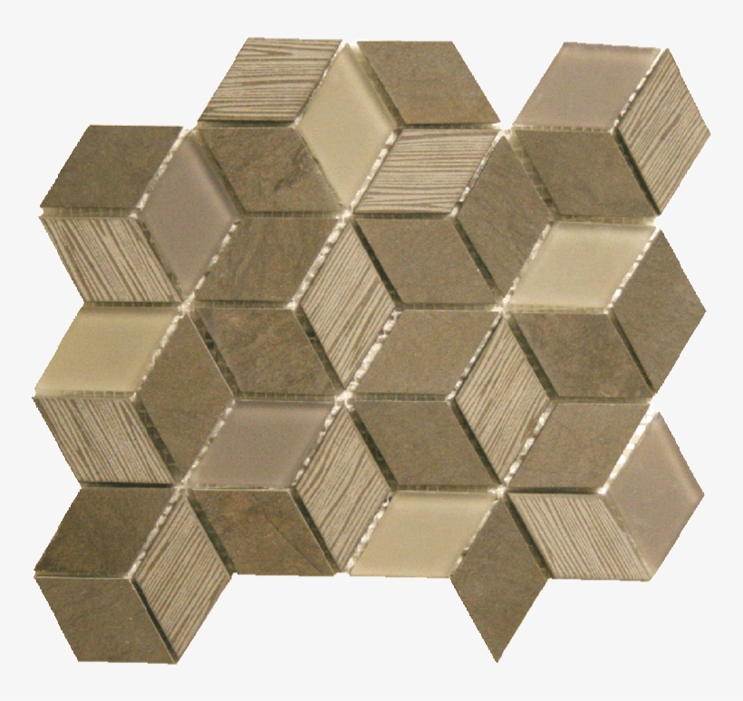 Cube Glass/stone/wood Texture Blend - Tile, transparent png download