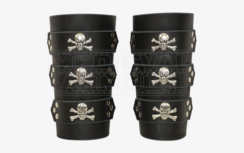 Jolly Roger Pirate Bracers - Armour, transparent png download