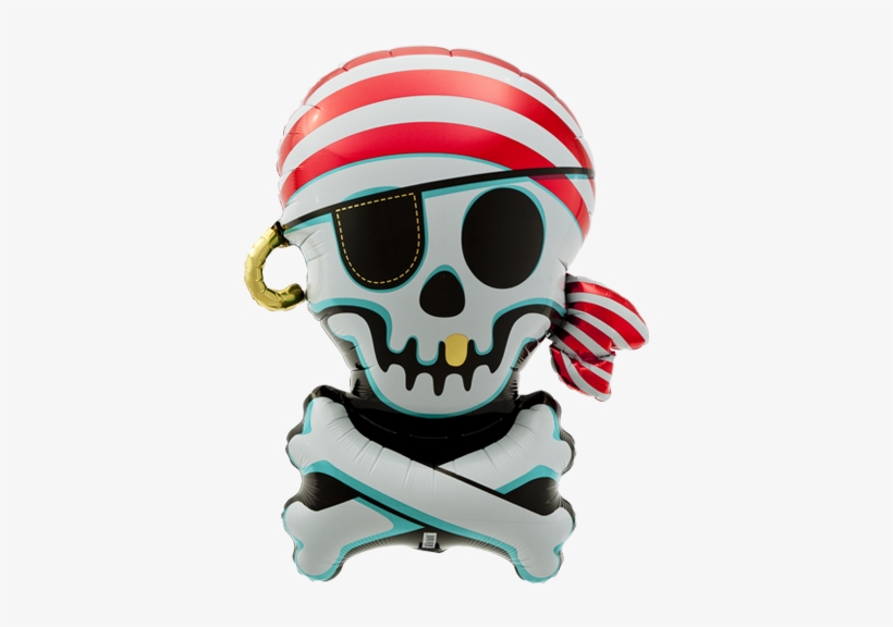 29" Jolly Roger Balloon - 14" Airfill Self Sealing Jolly Roger - Mylar Balloons, transparent png download