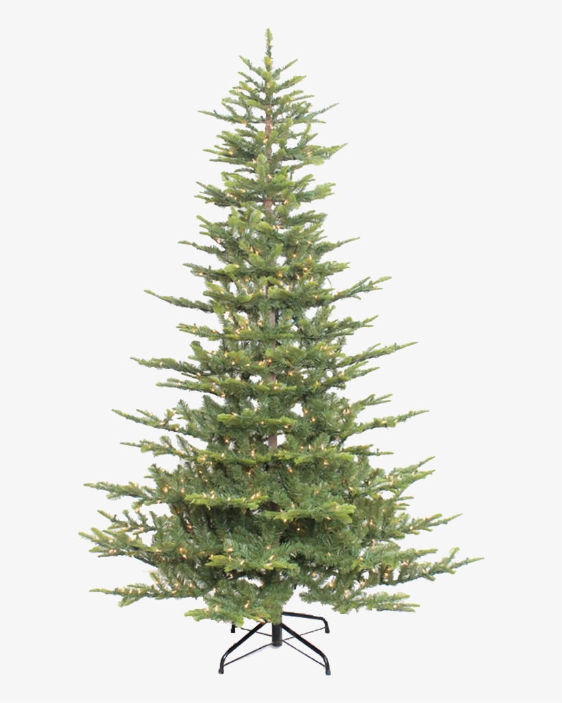 Hand-crafted Christmas Trees - 7.5 Ft Aspen Fir Pre Lit Artificial Christmas Tree, transparent png download