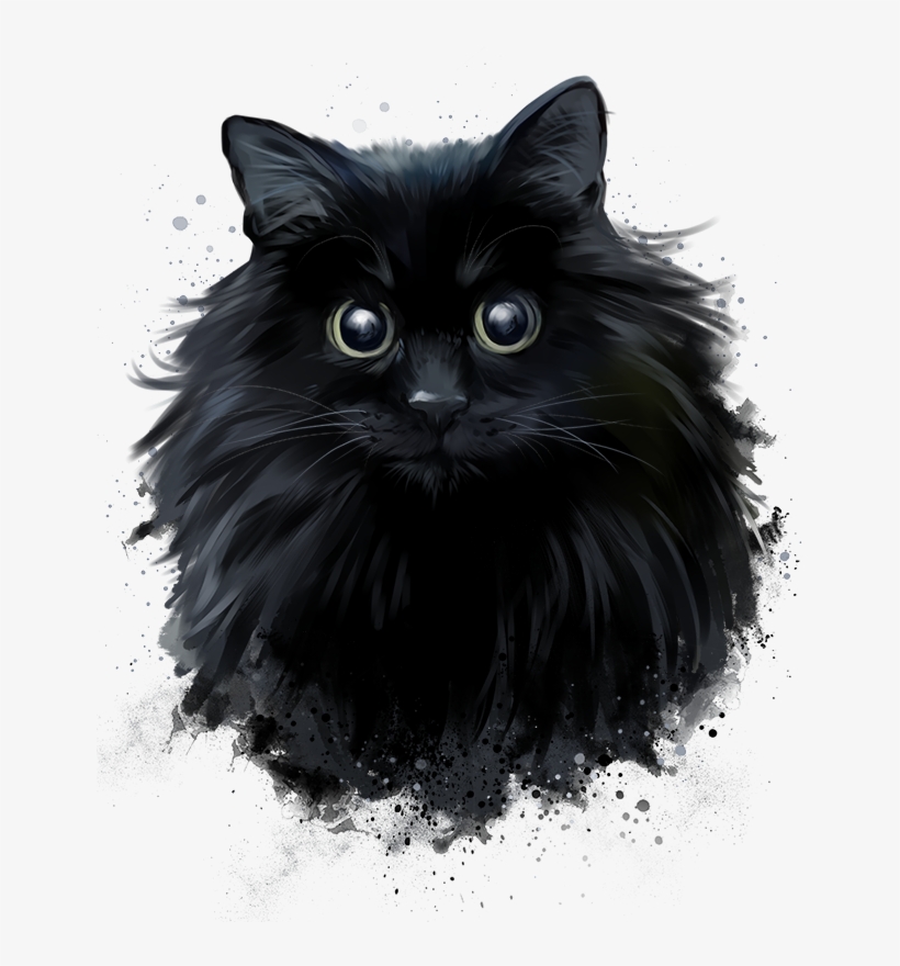 The Black Cat By Kajenna - Black Cats Deviantart, transparent png download