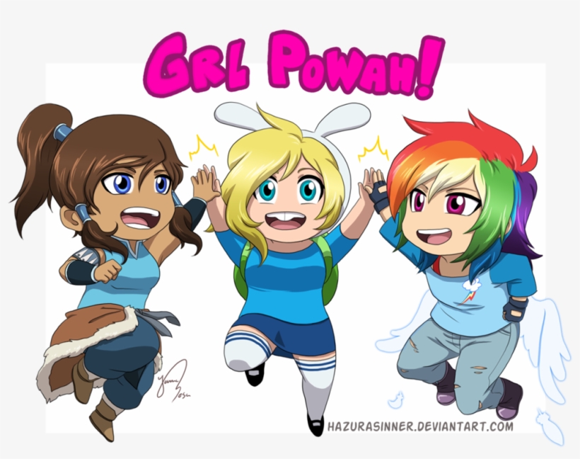 Adventure Time Fond D'écran With Animé Entitled Girl - Korra Rainbow Dash, transparent png download