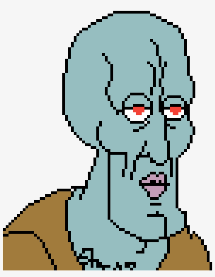 Pixilart Handsome Squidward Bentri Png Png Youtube - Drawing, transparent png download