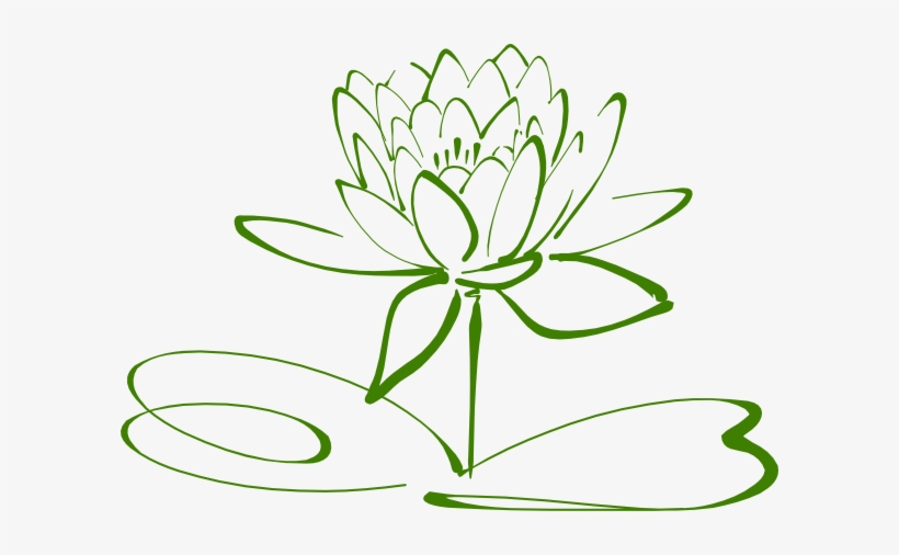Green Lotus Flower Clipart, transparent png download