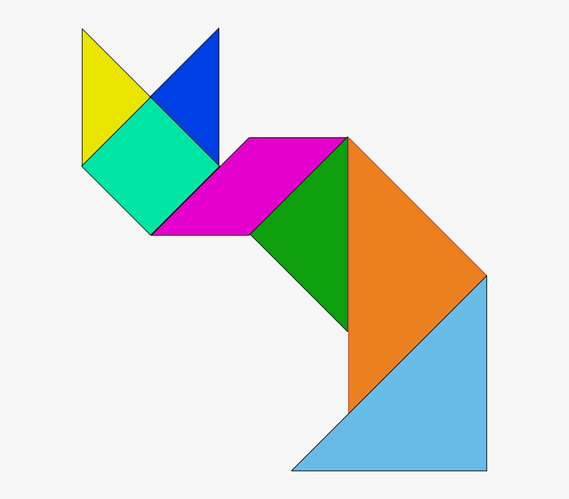 Shapes, Puzzle, Game, Colors, Asian, Color - Tangram Game, transparent png download