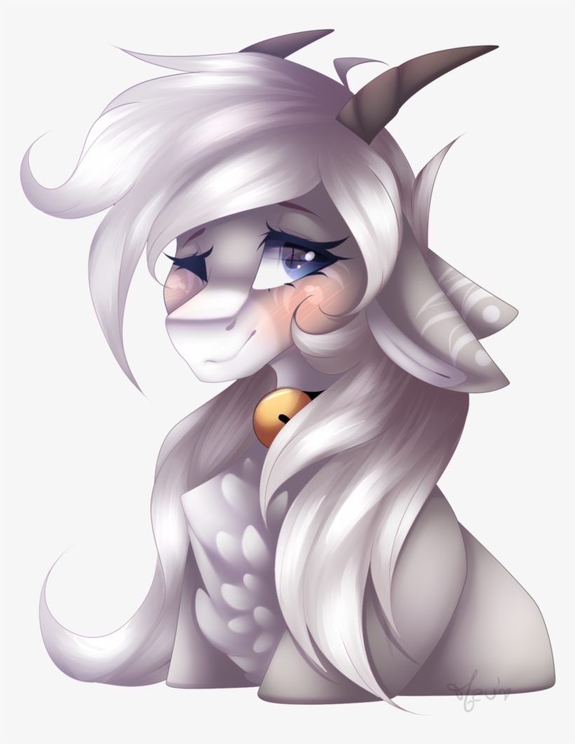 Mauuwde, Bell, Bell Collar, Bust, Collar, Female, Goat - Cartoon, transparent png download