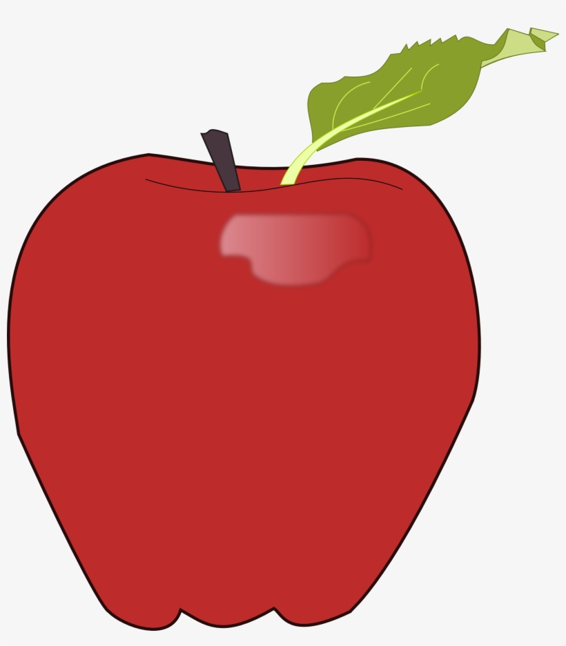 Clipart Black And White Apple Clip - แอ ป เปิ้ ล การ์ตูน Png, transparent png download