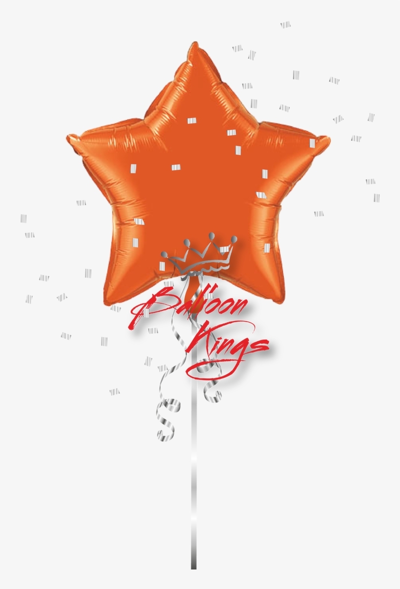 Orange Star - Green Star Foil Balloon, transparent png download