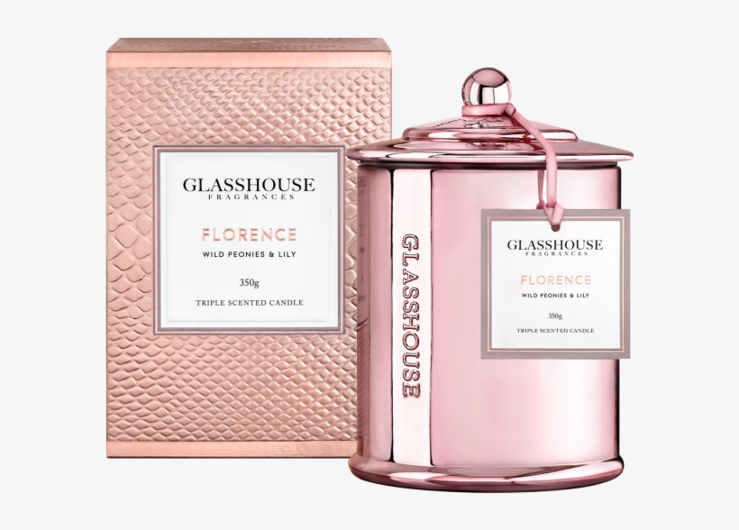Limited Edition Florence Wild Peonies & Lily Triple - Limited Edition Glasshouse Candles, transparent png download