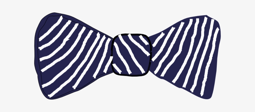 Stripe Bow Tie Clipart - Blue Bow Tie Clip Art, transparent png download