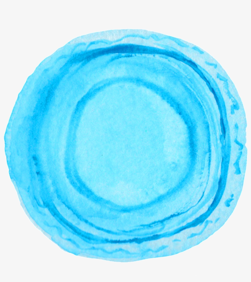 Blue Watercolor Polka Dot Transparent Gourmet Decoration - Watercolor Painting, transparent png download