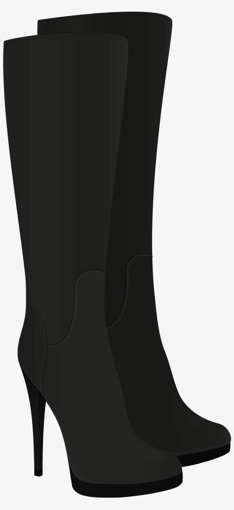 Female Black Boots Png Clipart - Boots Png Clipart, transparent png download