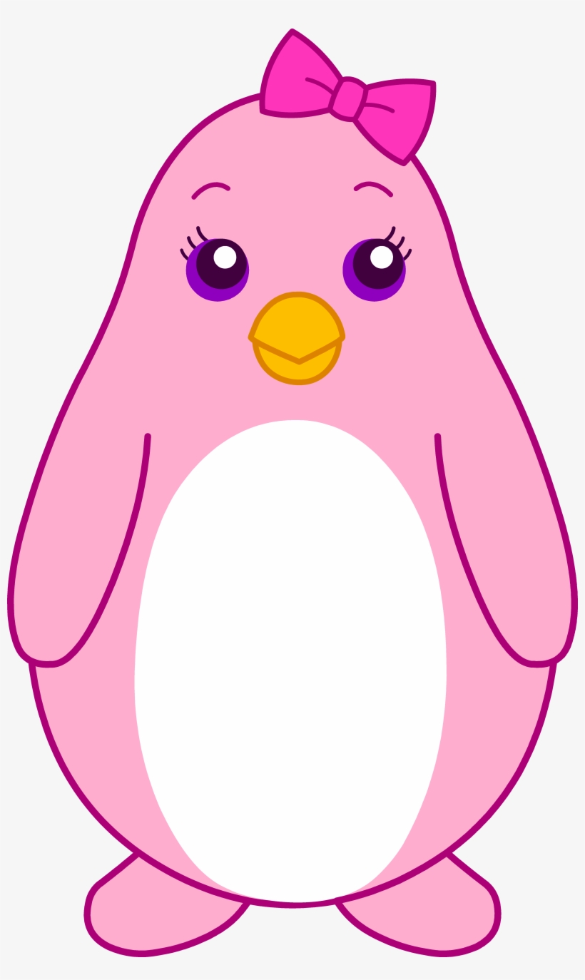 Girly Clipart Free At Getdrawings - Penguin Cartoon Pink, transparent png download