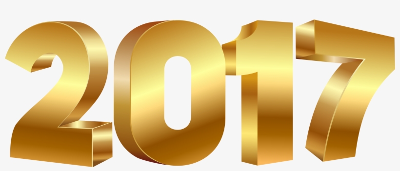 2017 Gold Large Png Transparent Image - 2017 Gold Png, transparent png download