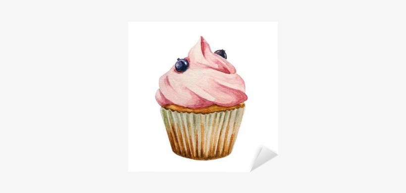 Water Color Cupcake Png, transparent png download