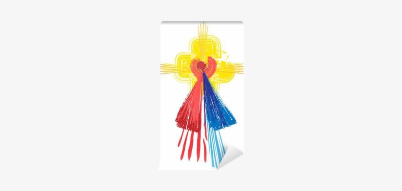 Artistic Abstract Watercolor Symbol Of Sacred Heart - Abstract Art Sacred Heart Of Jesus, transparent png download