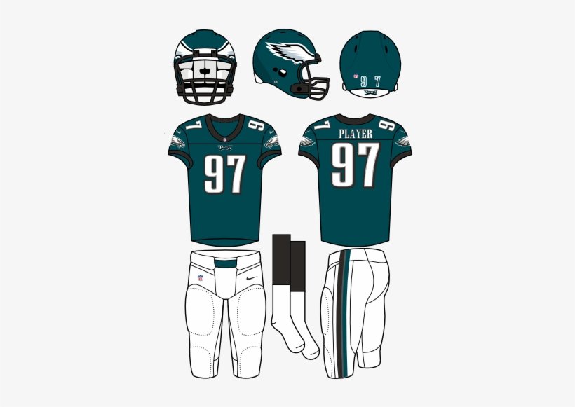 Philadelphia Eagles Uniform - New York Jets Home Uniform, transparent png download