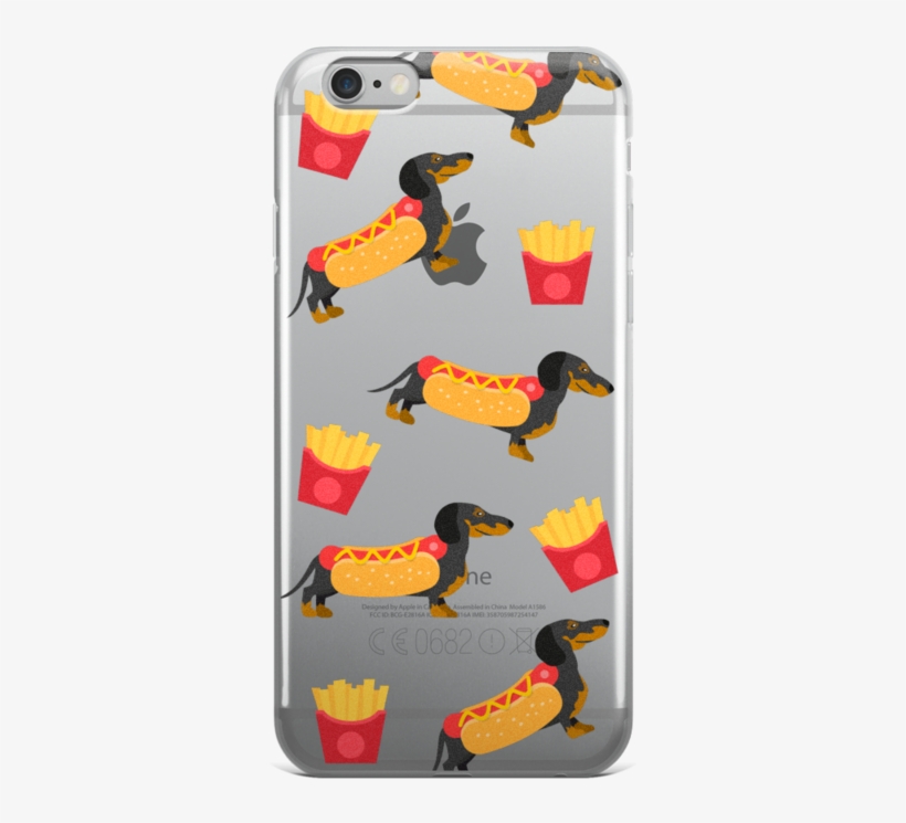 Hot Dog Dachshund With Fries Iphone Case - Mobile Phone, transparent png download