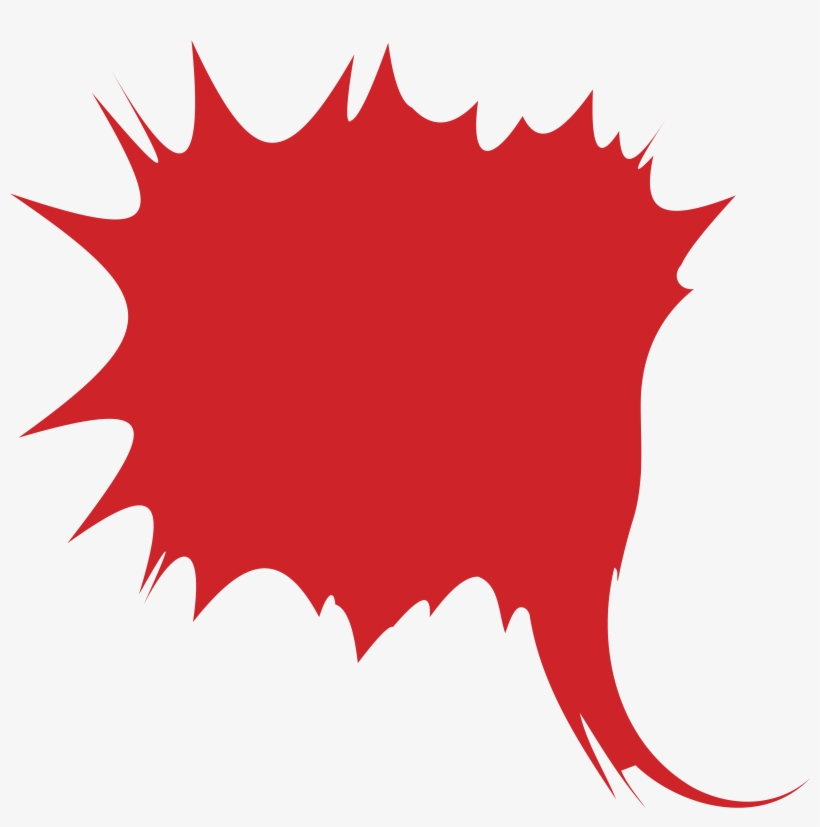 Speech Balloon Comic Book Clip Art - Speech Bubble Red Png, transparent png download