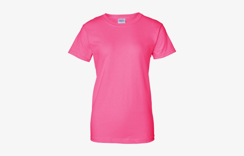 Gildan Ultra Cotton Ladies Basic T-shirt - Pink Gildan Shirt, transparent png download