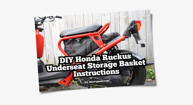 Diy Honda Ruckus Underseat Storage Basket Instructions - Honda Ruckus Diy Storage, transparent png download