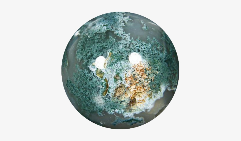 Green Moss Agate Crystal Ball 01 - Png Agate, transparent png download