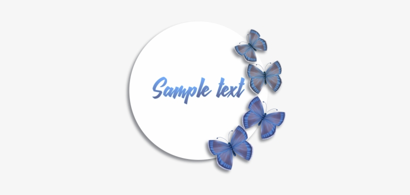 Round Vector Illustration With Butterflies, Butterflies, - Euclidean Vector, transparent png download