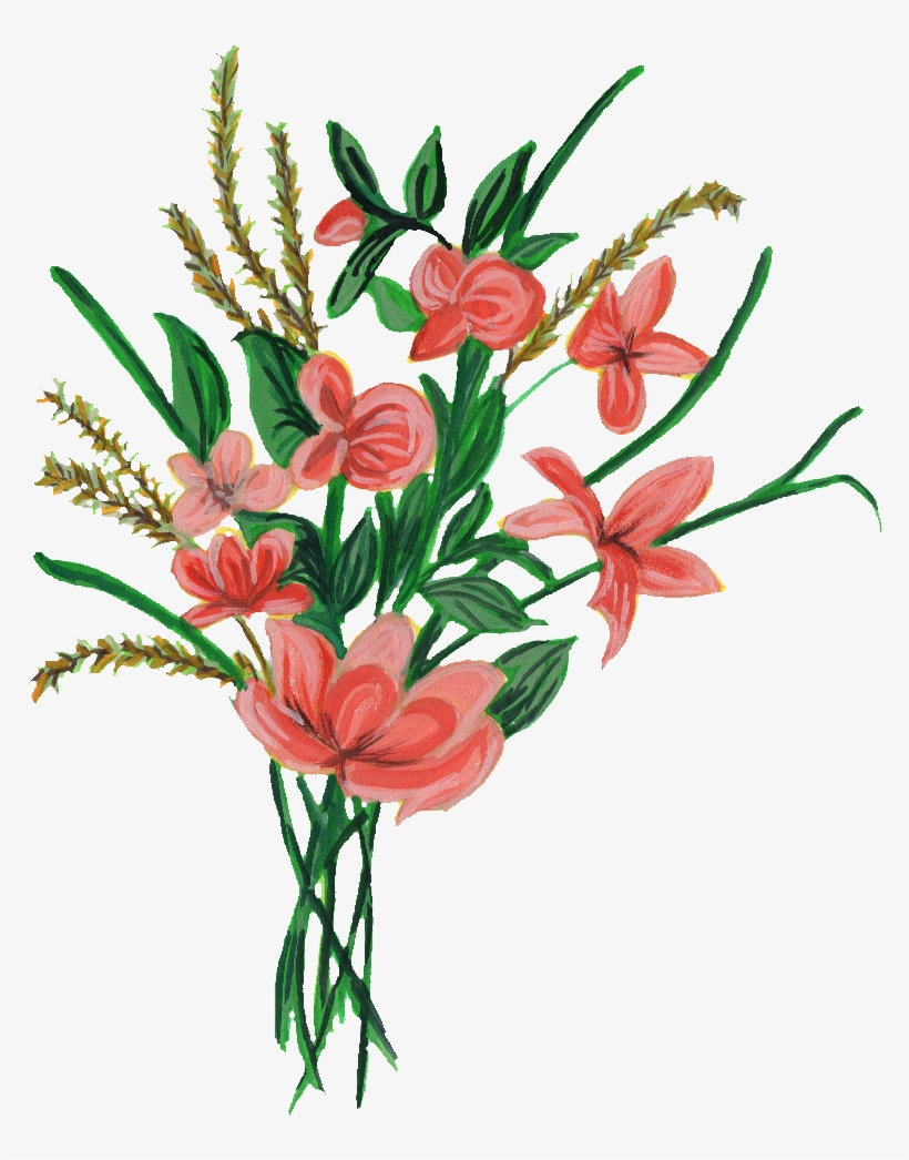 Paint Flower Ornament - Png Format Flowers Png, transparent png download